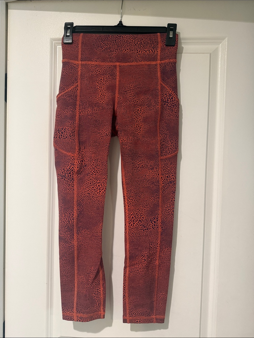 Lululemon High-Rise Orange Red Animal Print Leggings